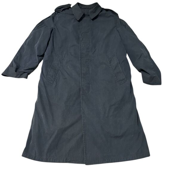centre Other - Vintage Men’s All Weather Coat Black Military Style Removable Liner 36R